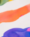 Close up shot of ink colour mixing on paper created using the Mix Your Own Calligraphy Ink gift set