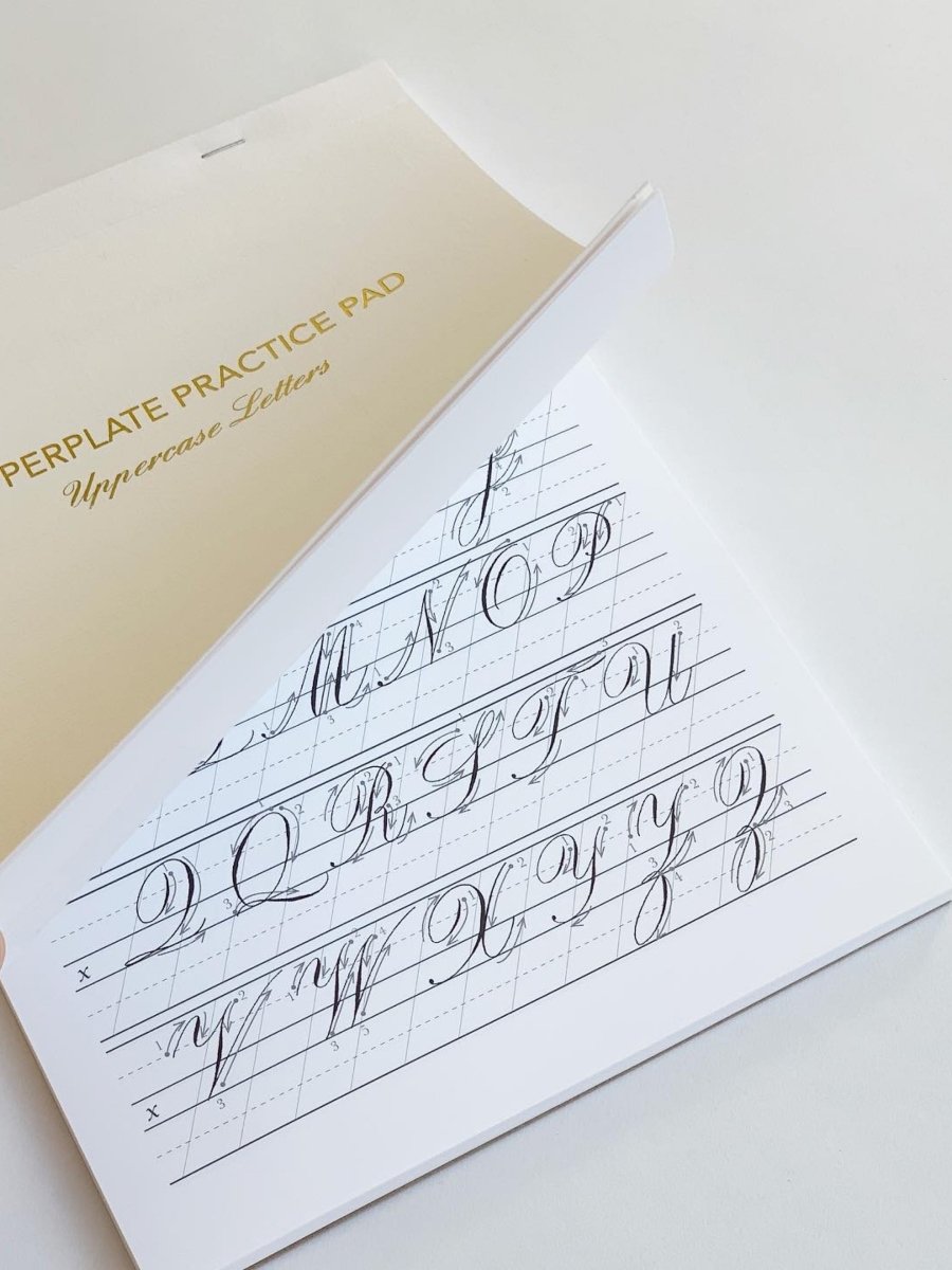 Copperplate Practice Pad - Uppercase Letters - Tom&#39;s StudioCopperplate Practice Pad - Uppercase Letters