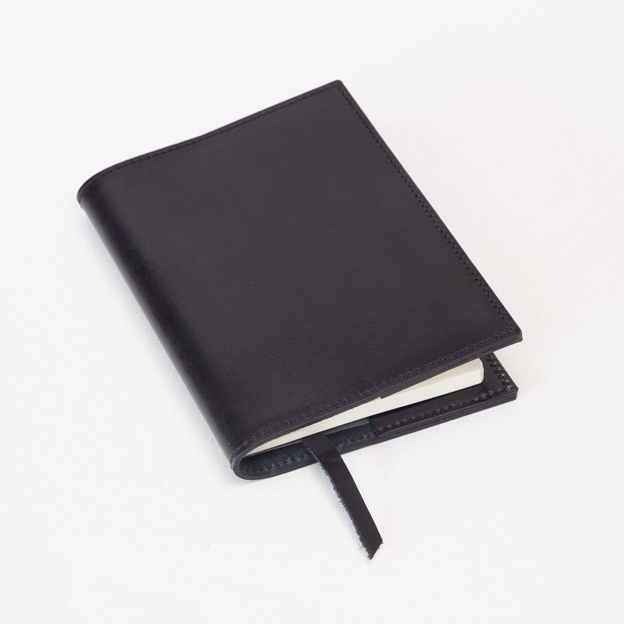 Handmade leather notebook / journal in black