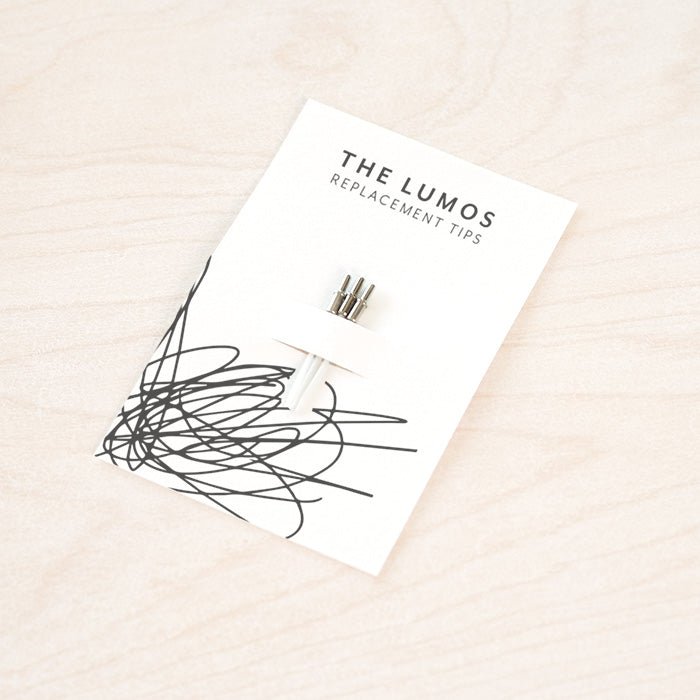 Lumos pen Tips (pack of 3) pictured in their packaging