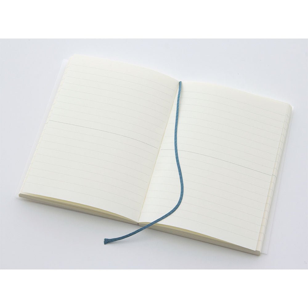 The MD Notebook open on a table with the marker ribbon