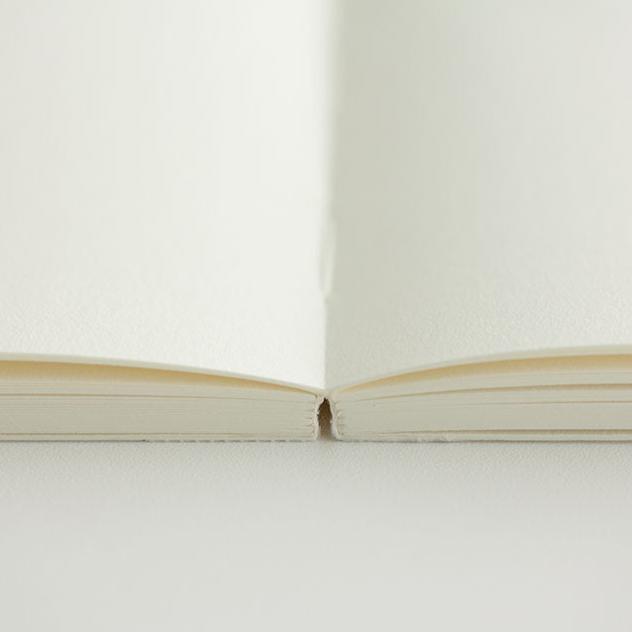 The MD Notebook Sketchbook spine open to show flat-laying pages