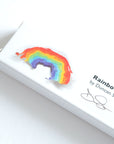 Rainbow pencils in their box