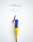 Special edition oblique calligraphy pen Ukraine charity raffle 