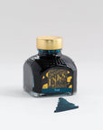 A bottle of teal Diamine fountain pen ink