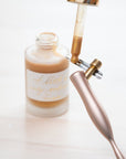 Walnut - Calligraphy Ink using the built in pipette to ink a calligraphy nib