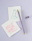 the lumos duo refillable fineliner in lilac on some illustration and brush lettering